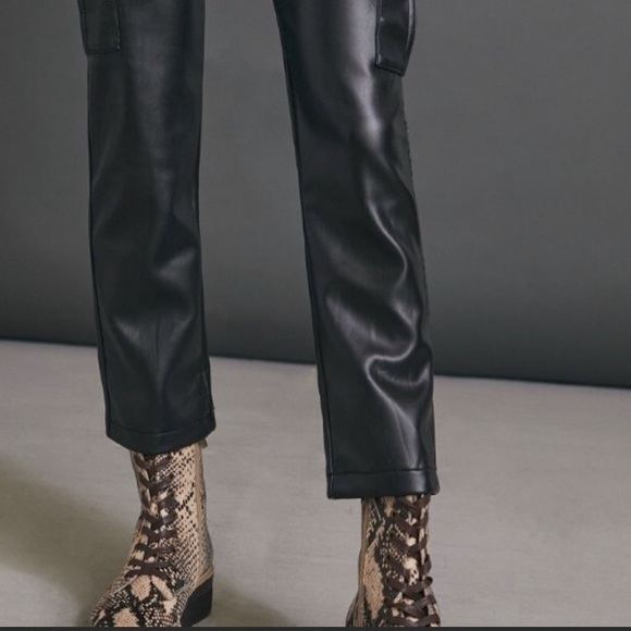 AVEC LES FILLES ANTHROPOLOGIE FAUX LEATHER SABINE PANTS GREAT CONDITION (M) - Picture 5 of 10